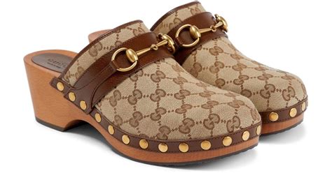 brown gucci crocs|gucci women clogs.